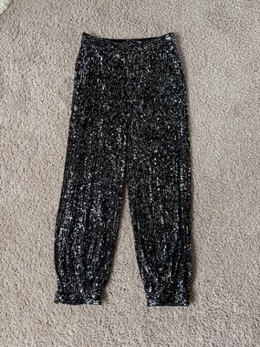 Zara Black Sequin Joggers
